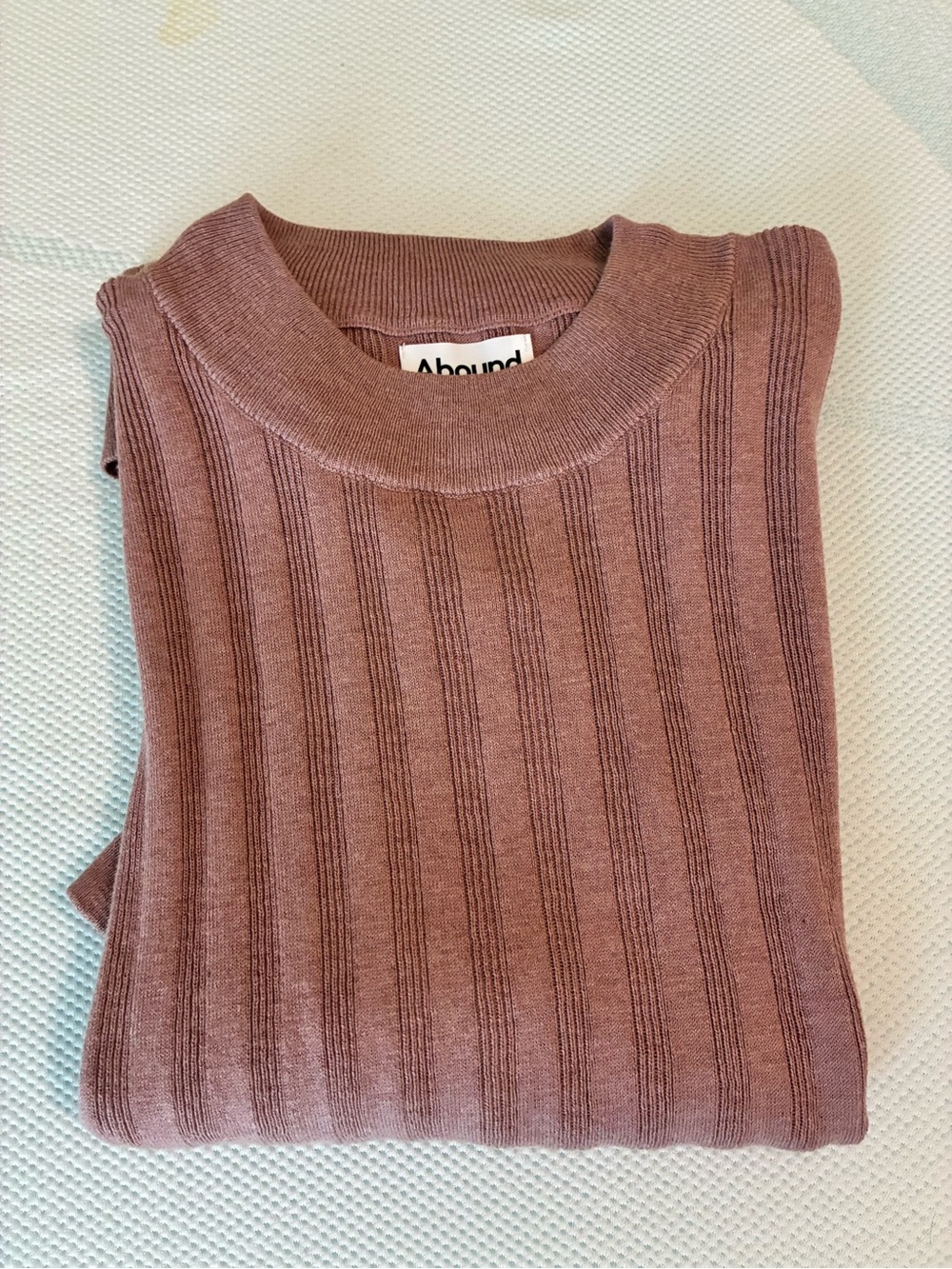 Abound Ribbed Crewneck Sweater - Mauve